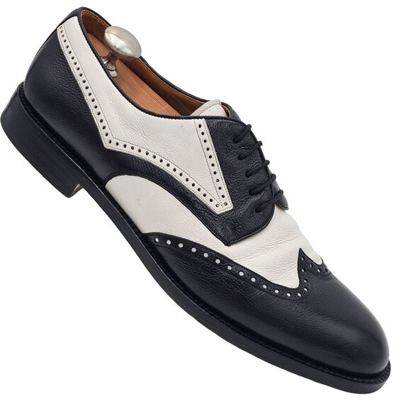 Mezlan Other - Vintage Wingtips Spectators Black White Mezlan Spain Men 10.5 Oxford Dress Shoes